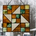 Stained Glass Suncatcher Pinwheel Quilt Block Panel