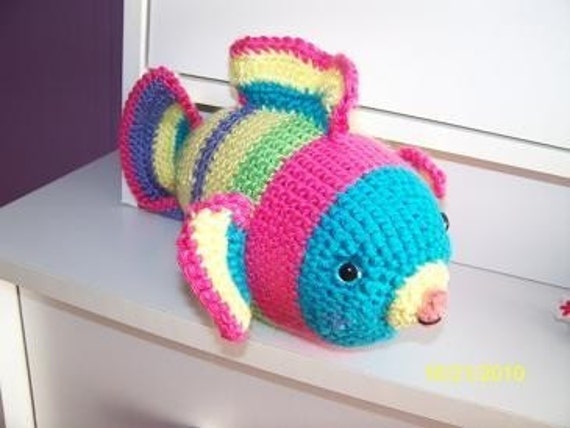 Ramie the crochet fish Rainbow Trout fish amigurumi fish any