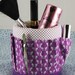 Coffee Mug Cup Aprons Covers Have Stuff will Organize Makeup Butterfly Dot Purple Violet