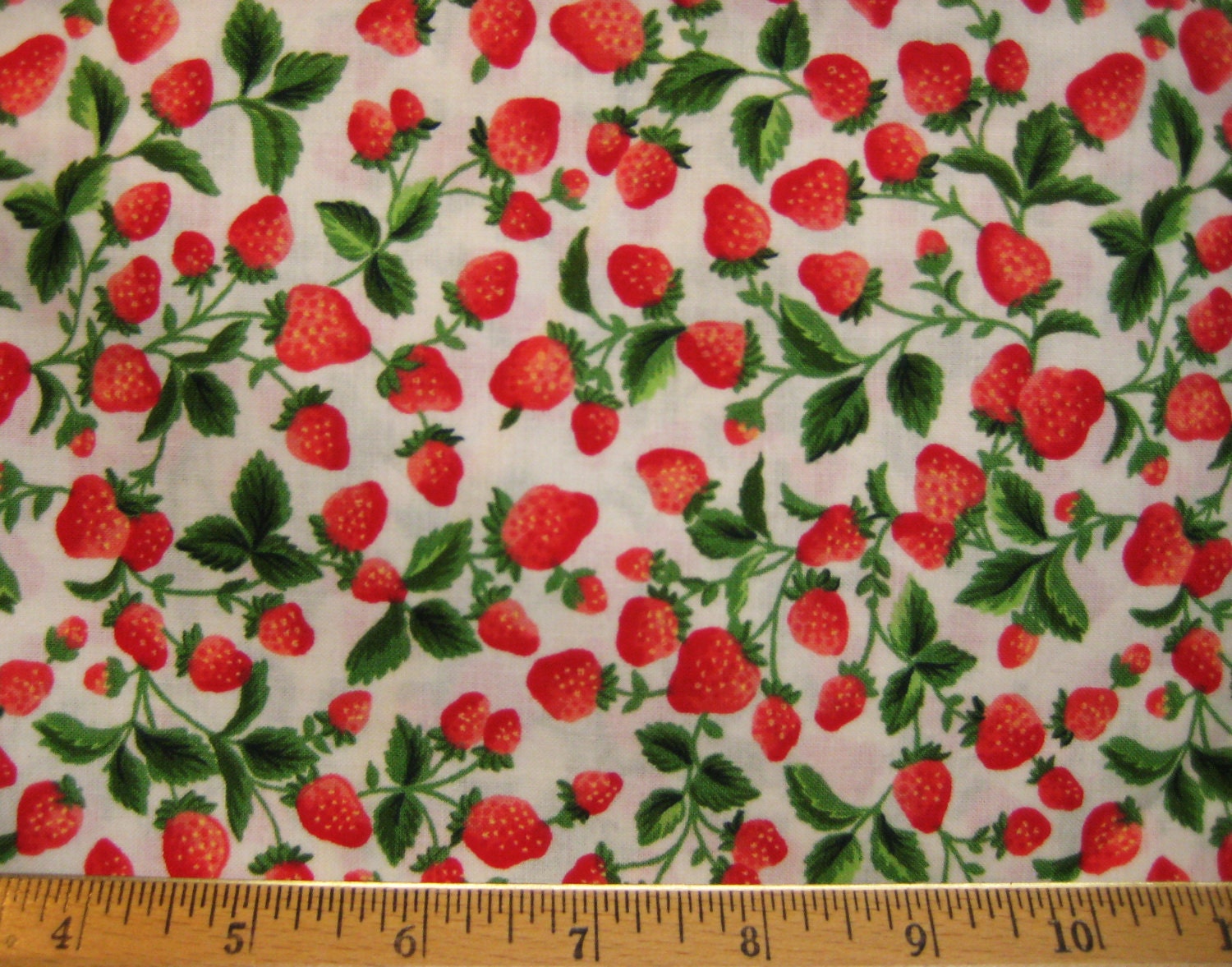 Classic Cottons Strawberry Vine Print 1940 Era 16 by LexiBri