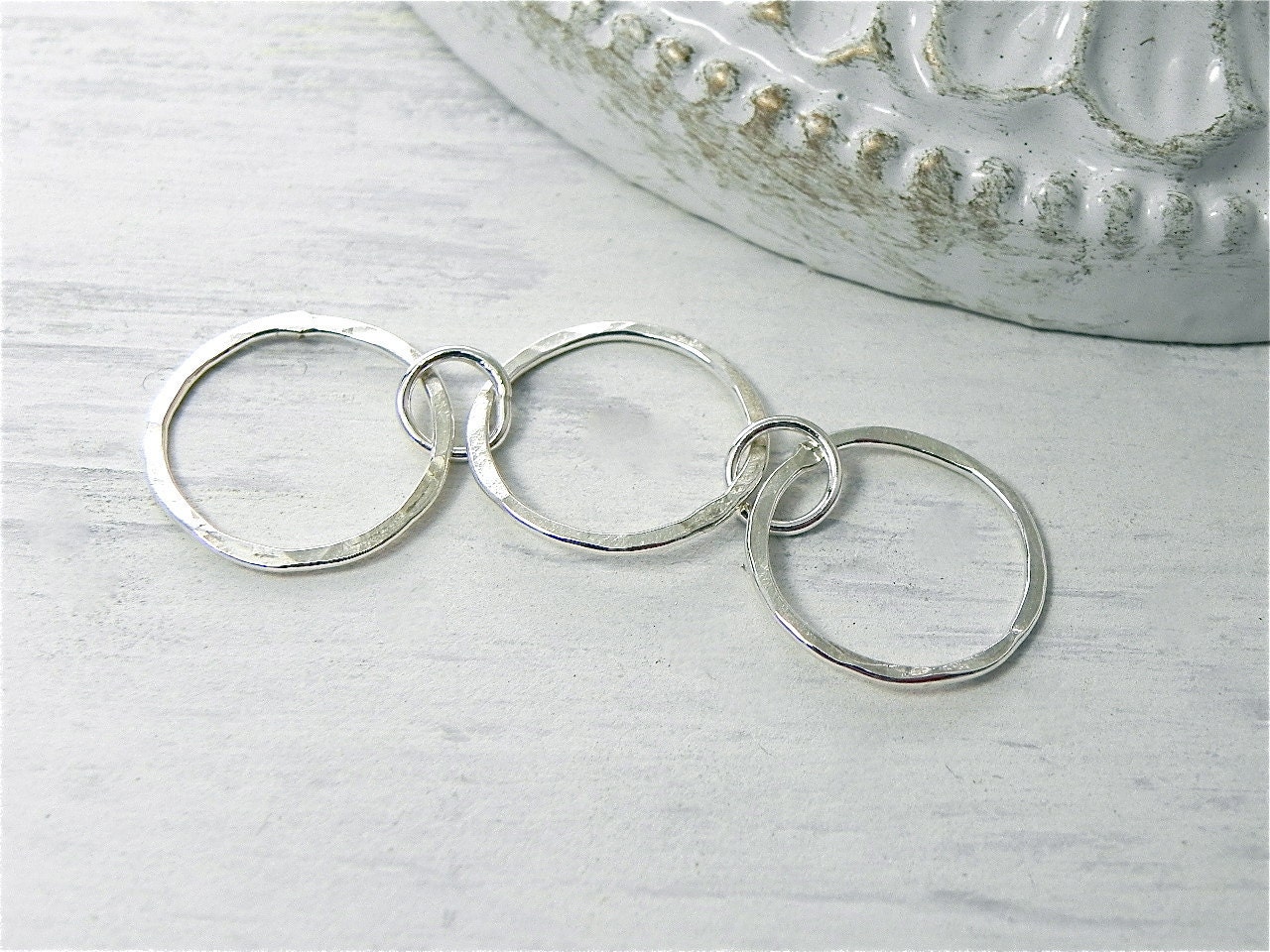 Sterling Silver Hammered Bracelet Extension by midnightinsavannah