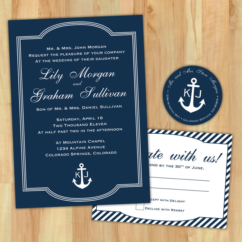 Cheap wedding invitations nautical