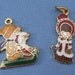 Two Wolfpit Holly Hobbie Enamel Charm Pendants