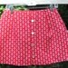 Vintage Skirt Shorts Skort Red White Anchors Nautical Summer Fashion