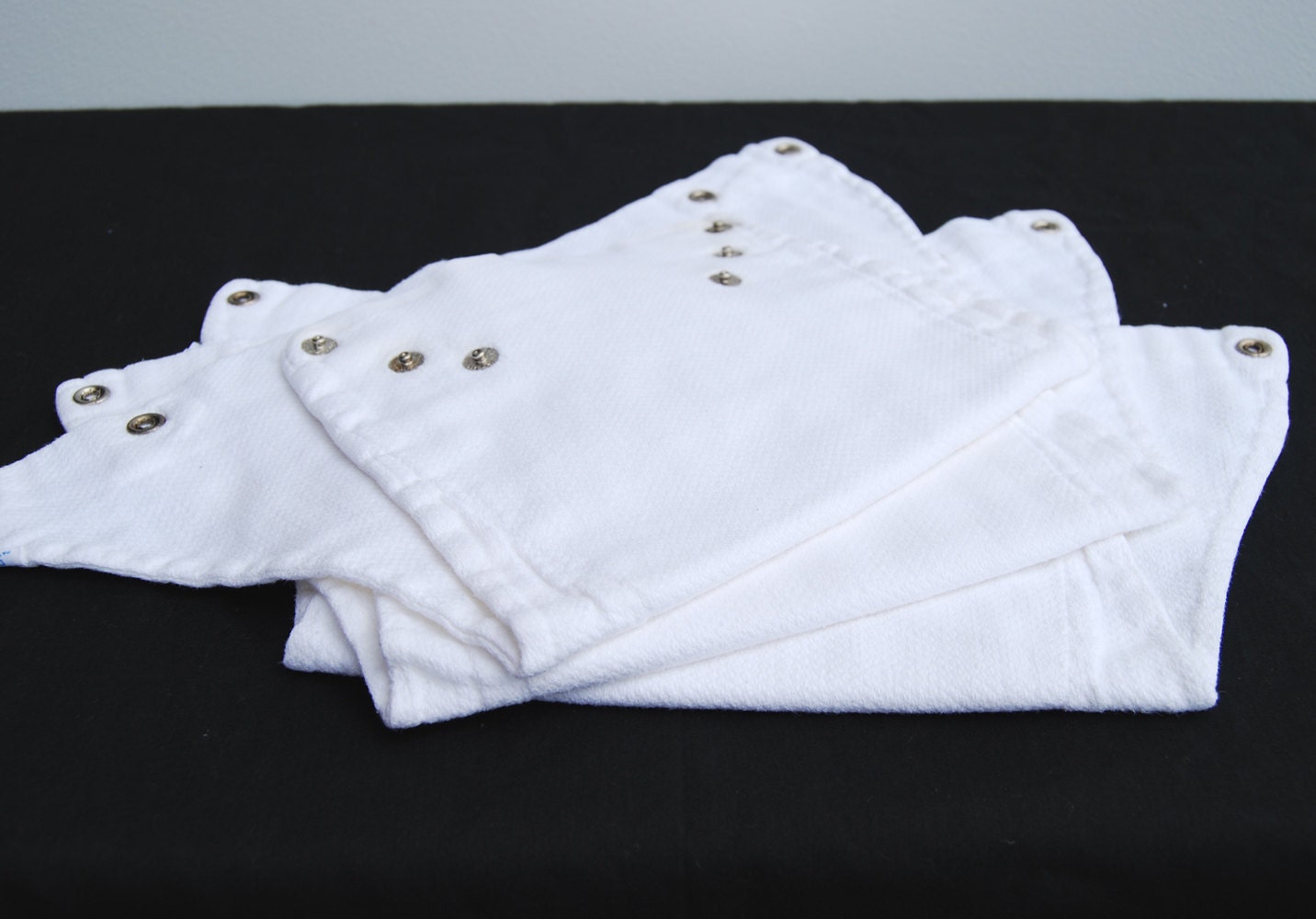 Vintage Cloth Cotton Baby Diapers with Snaps SET of 6