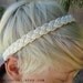 Headband, Cream Braided Rope