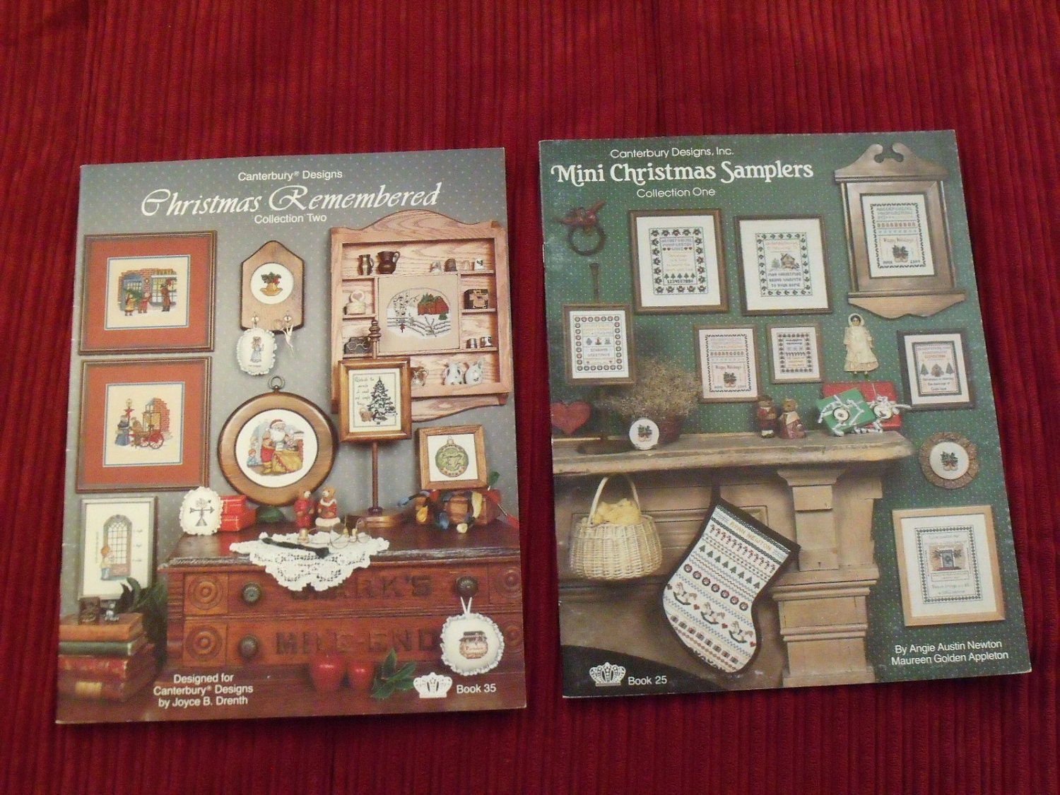 Christmas Counted Cross Stitch Pattern Books Vintage