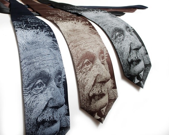 Albert Einstein Necktie Science Tie Physics Gift Geekery