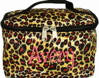 Personalized Cosmetic Case , Bag Leopard Print