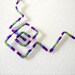 Statement necklace - colorful purple abstract -Summer sunset on Crete