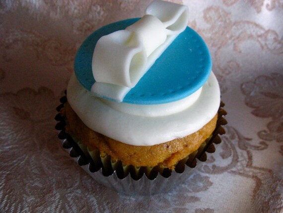 12 Tiffany Style Cupcake Toppers (EDIBLE) Il_570xn