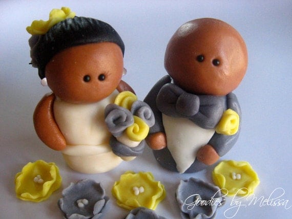 Fondant bride & groom personalized (EDIBLE) Il_570xn