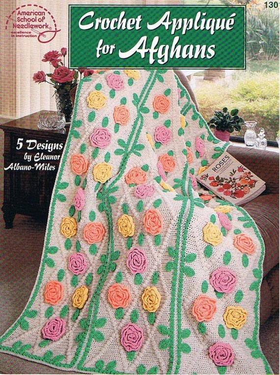 pattern crochet book applique CROCHET 5 APPLIQUE to For Pattern Items  AFGHANS  similar Book Designs