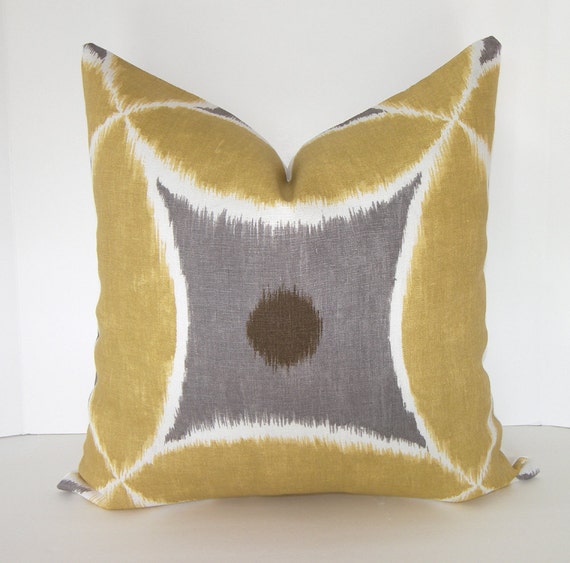 Decorative Pillow Cover 18x18 20x20 or 22x22 inches Ikat