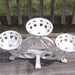Shabby White Iron Candle Holder