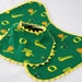 University of Oregon Ducks Bib and Burp Cloth Set with yellow ric rac