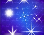 White Star Clip art Scrapbooking Element Digital ClipArt Collage Use for Digital Scrapbooking, Card Making, Tags Il_170x135