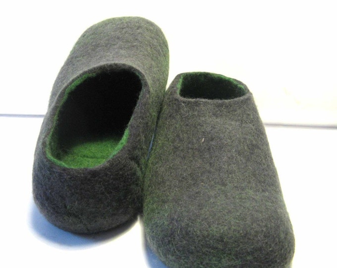 Boiled Wool Shoes, Mens Loafer Slippers, Felt House Shoes, House Slippers, Gift For Father, Felted Slippers, Warm Handmade Slippers, Outdoor