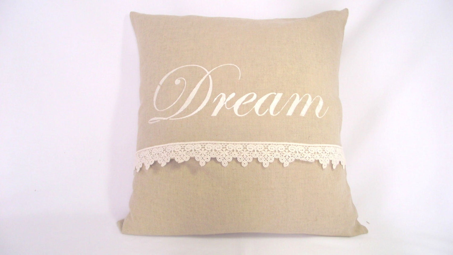 16x16 Handmade Pillow Cover done in Natural Linen by whiteoakroom