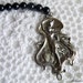 ATHENA Greek Goddess of Battle Onyx Gemstone Silver Protective Amulet