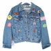 Amazing 90's grunge patchwork denim coat size - M