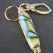 Bag Charm / Key Chain, Secret Compartment, Trippin' Acrylic with 24kt Gold Accents and Gift Box