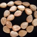 Full Strand Lovely Taupe Peach Moonstone Smooth Flat Teardrop Beads 18X13mm
