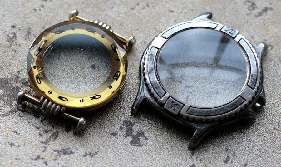 Vintage Watch Case parts -- set of 2