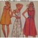 Flared Pullover Sundress Pattern, Shoulder Ties, Pockets, Vintage 1980s McCalls No. 7091 Size Small(10-12)