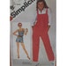 Womens Strappy Romper Pattern, Overalls, Pleated Bodice Shoulder Straps. Vintage, Simplicity No. 5266 Size 12 (Bust 34"87cm)