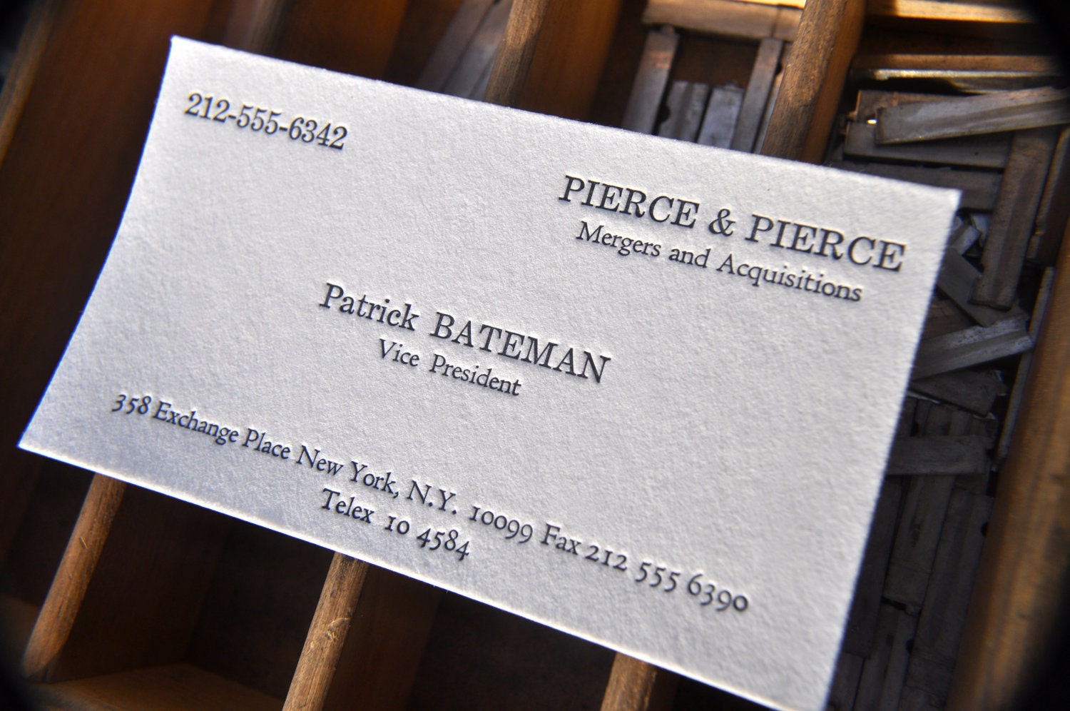 New 70 Patrick Bateman Business Card
