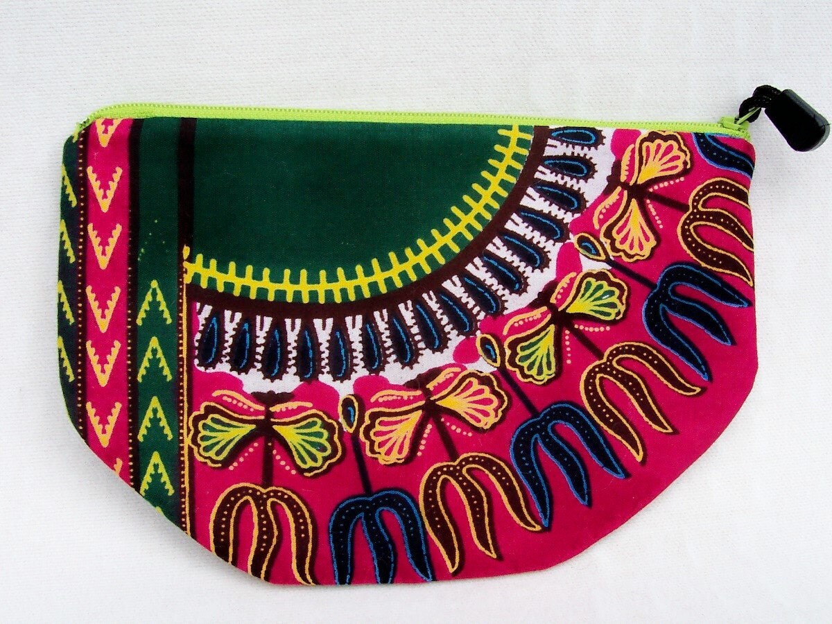 Ghana Print Zip Pouch by victoriahorner on Etsy