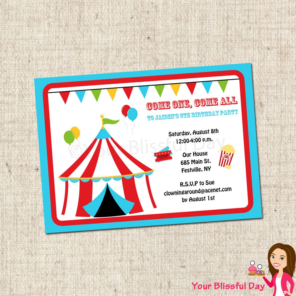 Carnival Party Invitations Printable 10