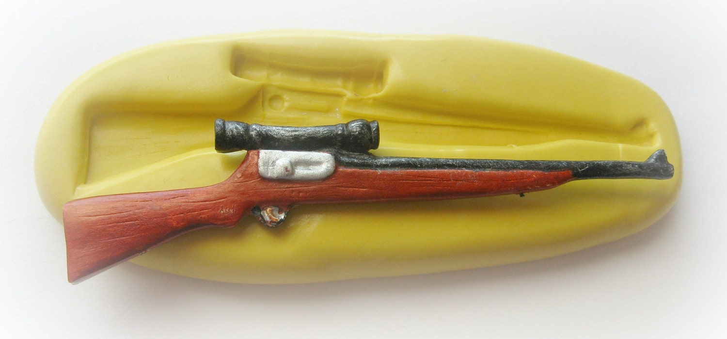 Hunting Gun Rifle Mold Jewelry Finding Cupcake Topper Resin