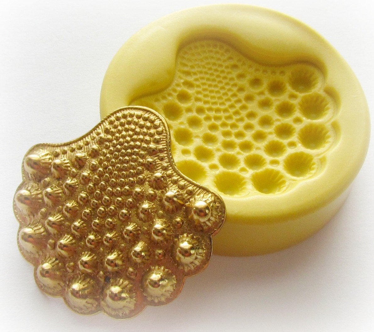 Shell Mold Mould Resin Clay Fondant Wax Victorian Jewelry