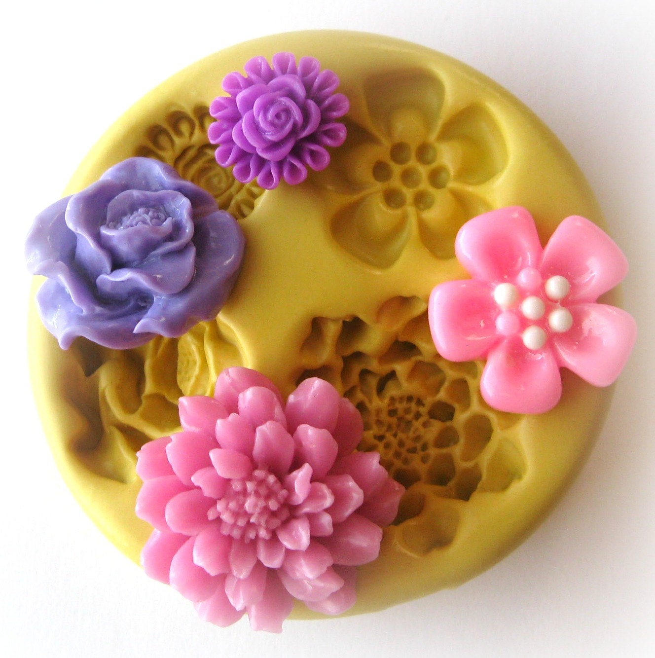 Flower Flexible Mold Clay Flower Resin Utee Soap Molds
