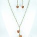 Fall Themed Necklace and Earring Set, Fall Jewelry, Acorn Jewelry, Vintage Style Jewelry, Autumn