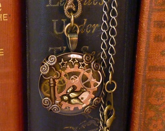 Steampunk Airship traveler blessing necklace - N001
