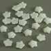 Czech Glass Flower Bead-Caps 7 mm White 30 pcs