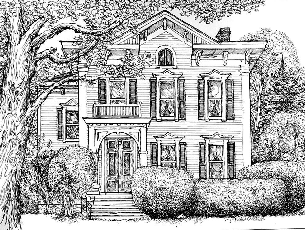 Pen and Ink House DrawingWatercolor House PortraitOriginal