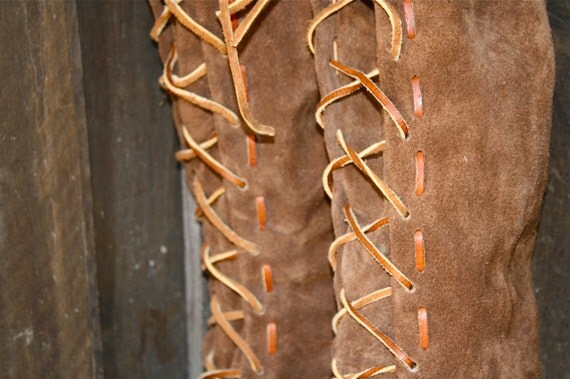 native american knee high moccasins
