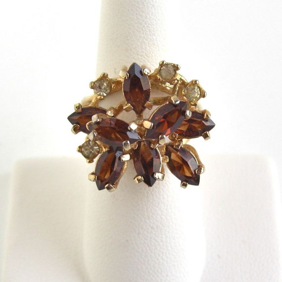 Karatclad+18+Kt+Hge Vintage ESPO Karatclad 18KT HGE Cocktail Ring by lucra on Etsy