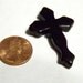 Small Curvy Black Stone Cross