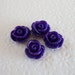 Tiny Lucite Purple Rose Beads