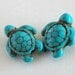 Tiny Turquoise Blue Magnasite Turtle Beads