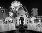 Fourth of July Fireworks in St Louis - Fine Art Photograph 5x7 8x10 11x14 16x20 24x30