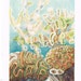 Colorful Coral Illustration, Home Decor, Double Sided Art Print, Book Plate, Ready for Framing, 1934 Publication Page, Art by Else Bostelma