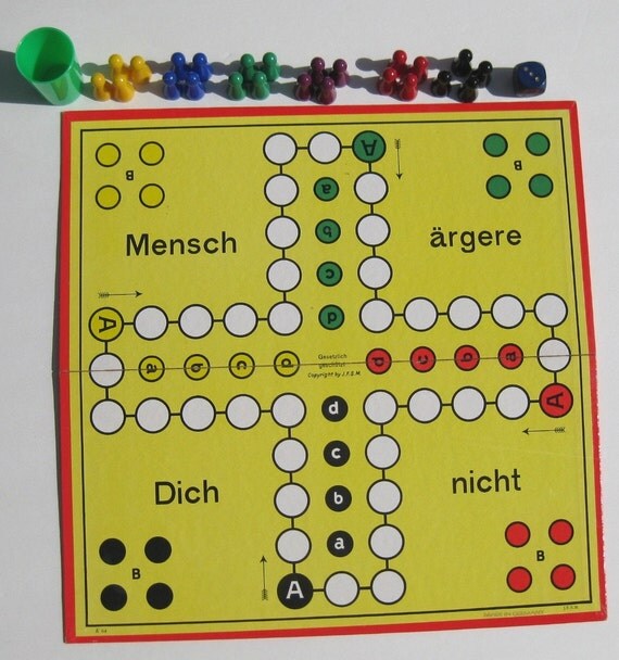 Vintage German Board Game Mensch Argere Dich Nicht