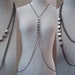 Body Harness Chain Jewlery, Convertible Combo Necklace, with Pyrite Cubes, Original Design by TTEREVE