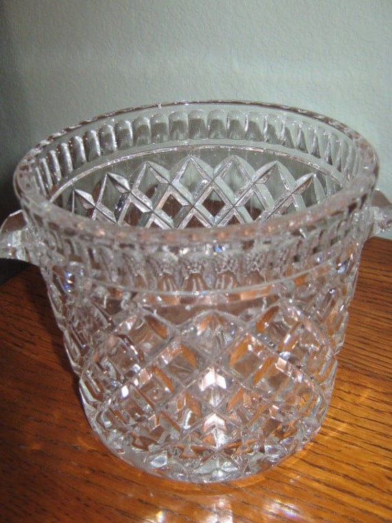 Vintage Lead Crystal Ice Bucket